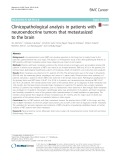 Clinicopathological analysis in patients with neuroendocrine tumors that metastasized to the brain