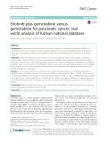 Erlotinib plus gemcitabine versus gemcitabine for pancreatic cancer: Realworld analysis of Korean national database
