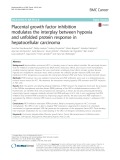 Placental growth factor inhibition modulates the interplay between hypoxia and unfolded protein response in hepatocellular carcinoma