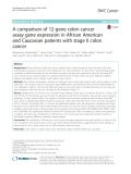 A comparison of 12-gene colon cancer assay gene expression in African American and Caucasian patients with stage II colon cancer