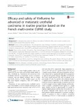 Efficacy and safety of Vinflunine for advanced or metastatic urothelial carcinoma in routine practice based on the French multi-centre CURVE study