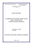 Summary of Doctoral thesis in Economics: Contribution of banking credit to new rural construction in south Central Provinces