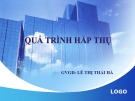 Bài giảng Quá trình hấp thụ - Lê Thị Thái Hà