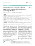 Conditional survival analysis in Korean patients with gastric cancer undergoing curative gastrectomy
