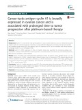 Cancer-testis antigen cyclin A1 is broadly expressed in ovarian cancer and is associated with prolonged time to tumor progression after platinum-based therapy