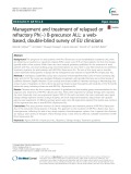 Management and treatment of relapsed or refractory Ph(−) B-precursor ALL: A webbased, double-blind survey of EU clinicians