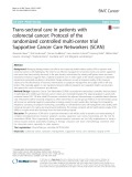 Trans-sectoral care in patients with colorectal cancer: Protocol of the randomized controlled multi-center trial Supportive Cancer Care Networkers (SCAN)