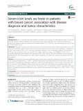 Serum irisin levels are lower in patients with breast cancer: Association with disease diagnosis and tumor characteristics