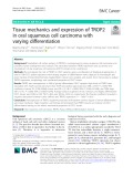 Tissue mechanics and expression of TROP2 in oral squamous cell carcinoma with varying differentiation