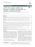 E2-EPF UCP regulates stability and functions of missense mutant pVHL via ubiquitin mediated proteolysis