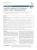 Prognostic significance of macrophage invasion in hilar cholangiocarcinoma