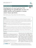 Development of novel real-time PCR methodology for quantification of COL11A1 mRNA variants and evaluation in breast cancer tissue specimens