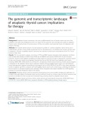 The genomic and transcriptomic landscape of anaplastic thyroid cancer: Implications for therapy