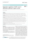 Epigenetic regulation of CDH1 exon 8 alternative splicing in gastric cancer