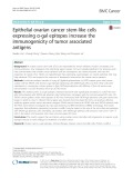 Epithelial ovarian cancer stem-like cells expressing α-gal epitopes increase the immunogenicity of tumor associated antigens