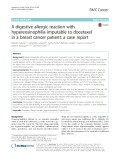 A digestive allergic reaction with hypereosinophilia imputable to docetaxel in a breast cancer patient: A case report