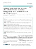 Evaluation of transabdominal ultrasound after oral administration of an echoic cellulose-based gastric ultrasound contrast agent for gastric cancer