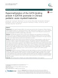 Hypermethylation of the GATA binding protein 4 (GATA4) promoter in Chinese pediatric acute myeloid leukemia