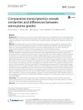 Comparative transcriptomics reveals similarities and differences between astrocytoma grades