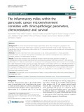 The inflammatory milieu within the pancreatic cancer microenvironment correlates with clinicopathologic parameters, chemoresistance and survival