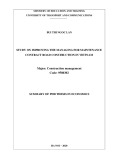 Summary of Phd thesis in Economics: Study on improving the managing for maintenance contract road construction in Vietnam