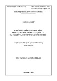 Tóm tắt luận án Tiến sĩ Địa lý: Nghiên cứu phân vùng chức năng phục vụ tổ chức không gian quản lý tài nguyên và môi trường tại tỉnh Phú Thọ