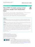 Role of HPV 16 variants among cervical carcinoma samples from Northeastern Brazil