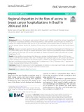 Regional disparities in the flow of access to breast cancer hospitalizations in Brazil in 2004 and 2014