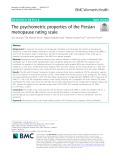 The psychometric properties of the Persian menopause rating scale