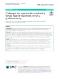 Challenges and opportunities confronting female-headed households in Iran: A qualitative study