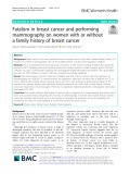 Fatalism in breast cancer and performing mammography on women with or without a family history of breast cancer
