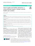 Social capital and fertility behaviors: A cross-sectional study in Iranian women health care workers