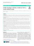 Child marriage in Ghana: Evidence from a multi-method study
