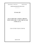 Luận án Tiến sĩ Quản lý đô thị: Quản lý kiến trúc cảnh quan thôn bản truyền thống phục vụ phát triển du lịch ở tỉnh Lào Cai