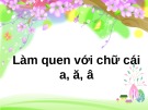 Bài giảng Mầm non: Làm quen với chữ cái a, ă, â