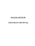 Bài giảng Chuyên đề Chẩn đoán chuyển dạ