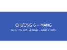 Bài giảng Nhập môn Lập trình: Chương 8