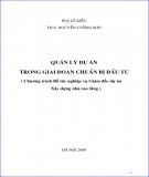 Quản lý dự án trong giai đoạn chuẩn bị đầu tư