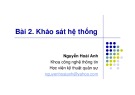 Bài giảng Khảo sát hệ thống