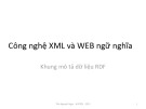 Bài giảng Công nghệ XML và WEB ngữ nghĩa - Bài 7