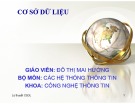 Bài giảng Cơ sở dữ liệu: Chương 3 - Đỗ Thị Mai Hường