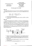 Đề thi cuối học kỳ môn Ổn định hệ thống điện - Năm 2016