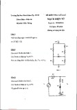 Đề kiểm tra giữa kỳ môn Mạch điện tử