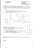 Đề thi học kỳ môn Mạch điện tử thông tin