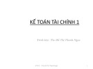 Bài giảng Kế toán tài chính 1 - Chương 1: Tổ chức công tác kế toán trong doanh nghiệp