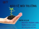 Bài thuyết trình Quỹ bảo vệ môi trường