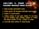 Bài giảng Pháp luật trong kinh doanh du lịch – Chương 5: Pháp luật về doanh nghiệp nhà nước