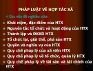 Bài giảng Pháp luật về hợp tác xã