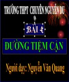 Bài giảng Giải tích 12 - Bài 4: Đường tiệm cận