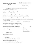 Đề kiểm tra học kì 1 môn Toán lớp 9 năm học 2010-2011 – Phòng Giáo dục và Đào tạo Gia Lâm (Đề số 2)